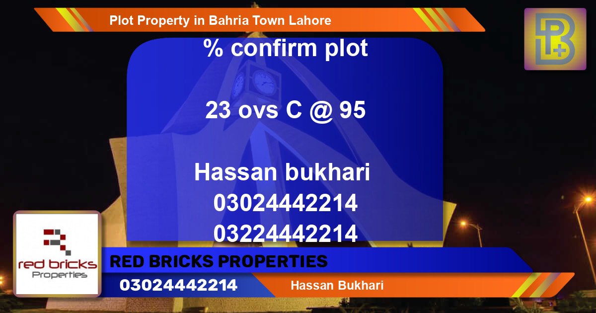 Residential Plot for Sale in Bahria Town, Lahore - (BP-71857)