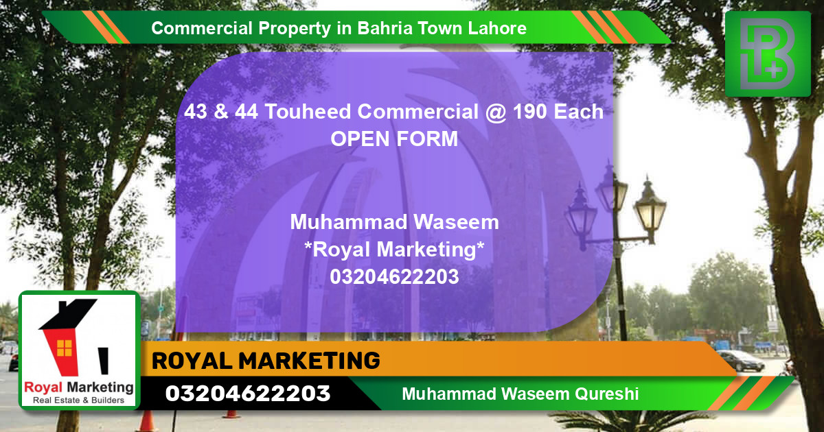 Commercial Property for Sale in Bahria Town, Lahore - (BP-71870)