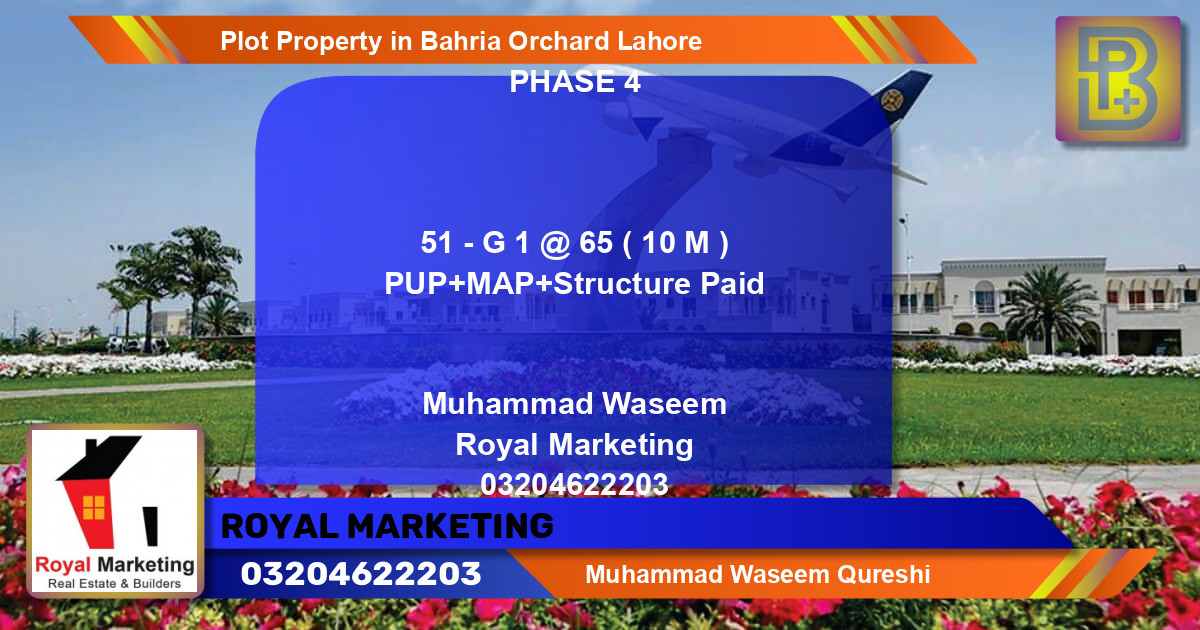 Residential Plot for Sale in Bahria Orchard, Lahore - (BP-71872)