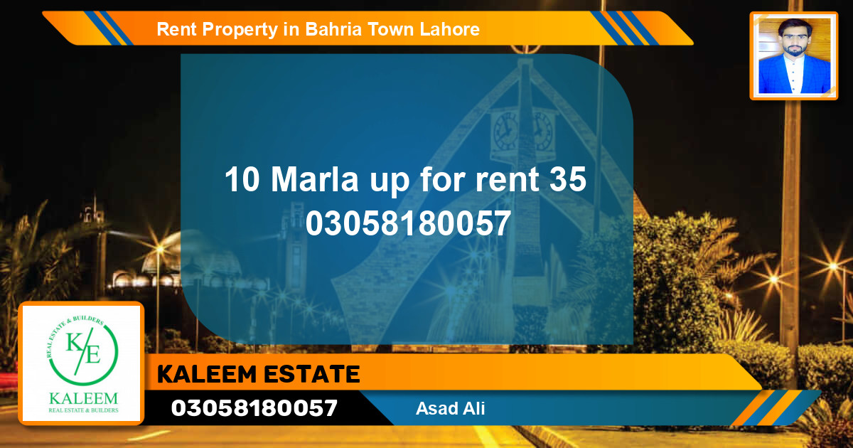 Residential Property for Rent in Bahria Town, Lahore - (BP-71877)