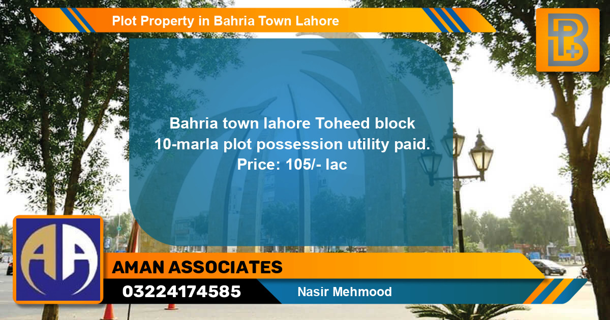 Residential Plot for Sale in Bahria Town, Lahore - (BP-71891)