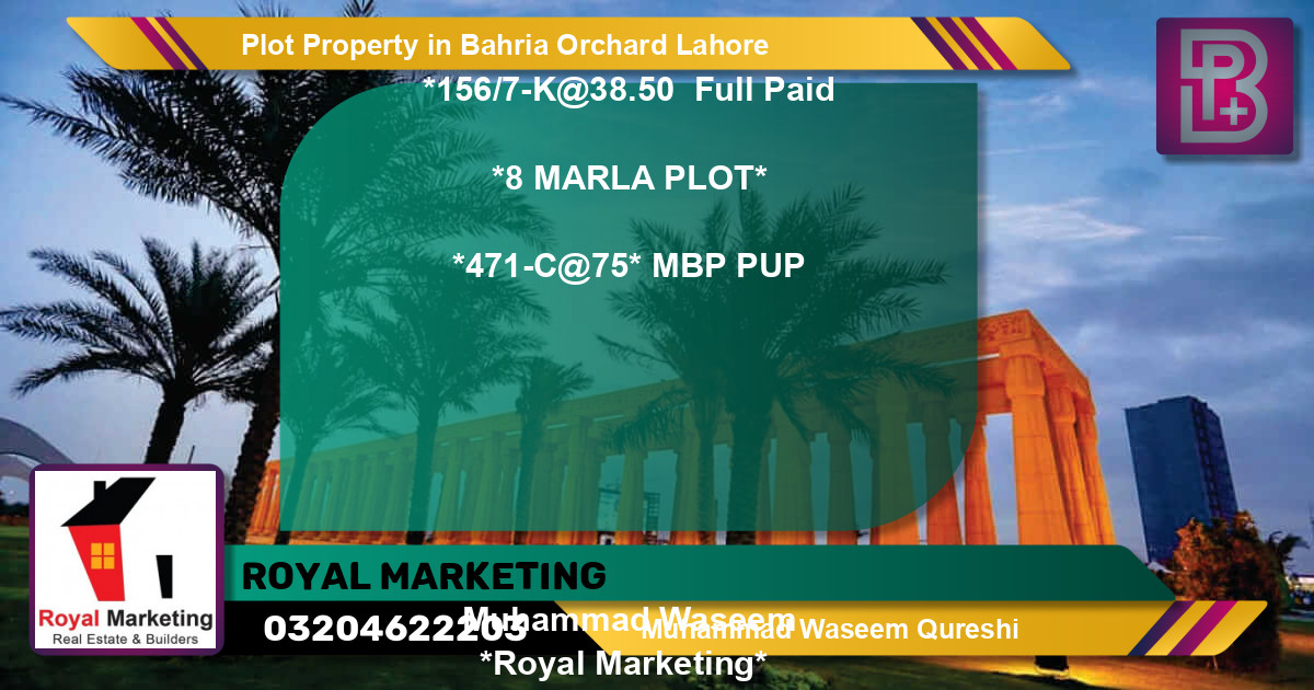 Residential Plot for Sale in Bahria Orchard, Lahore - (BP-71911)