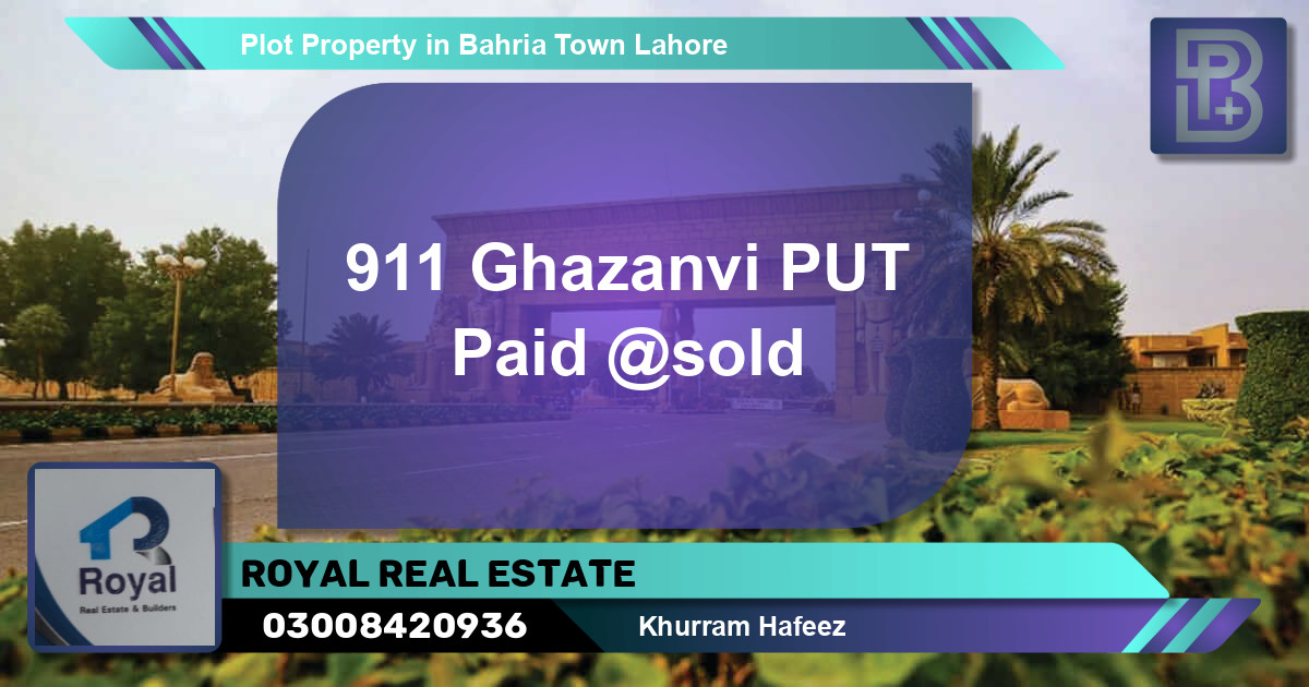 Residential Plot for Sale in Bahria Town, Lahore - (BP-71926)