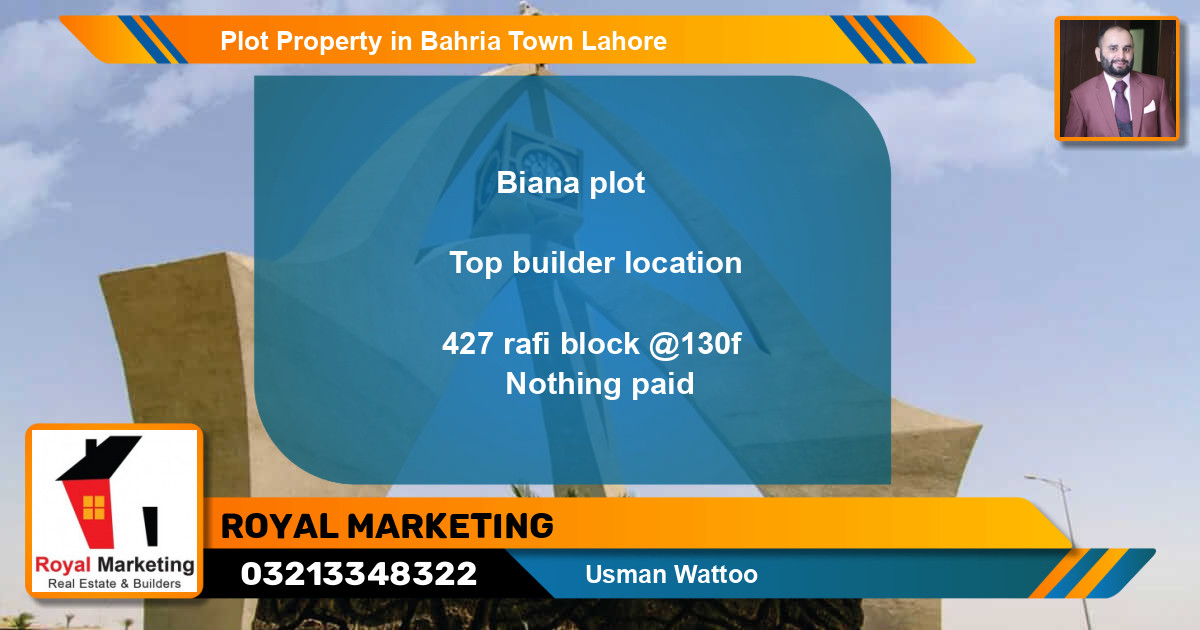 Residential Plot for Sale in Bahria Town, Lahore - (BP-71939)