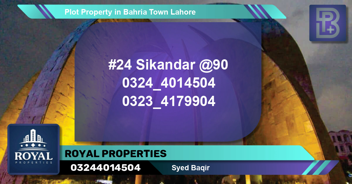 Residential Plot for Sale in Bahria Town, Lahore - (BP-71949)