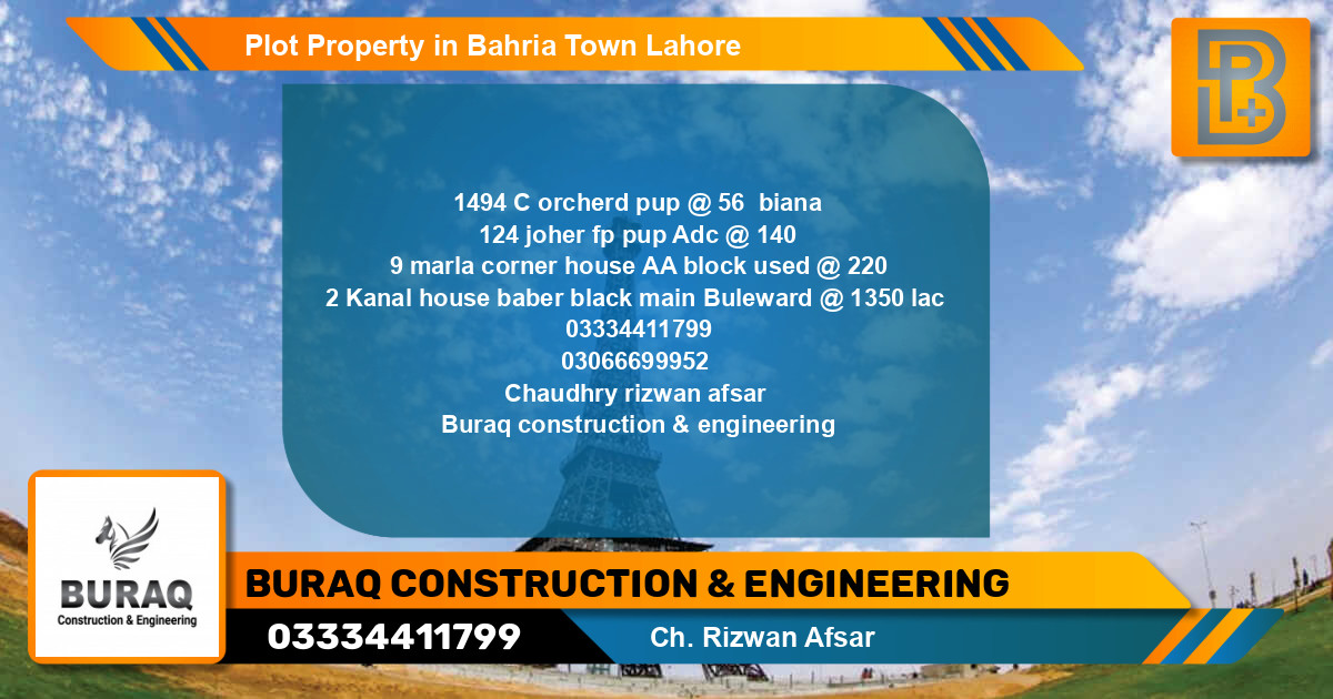 Residential Plot for Sale in Bahria Town, Lahore - (BP-71965)
