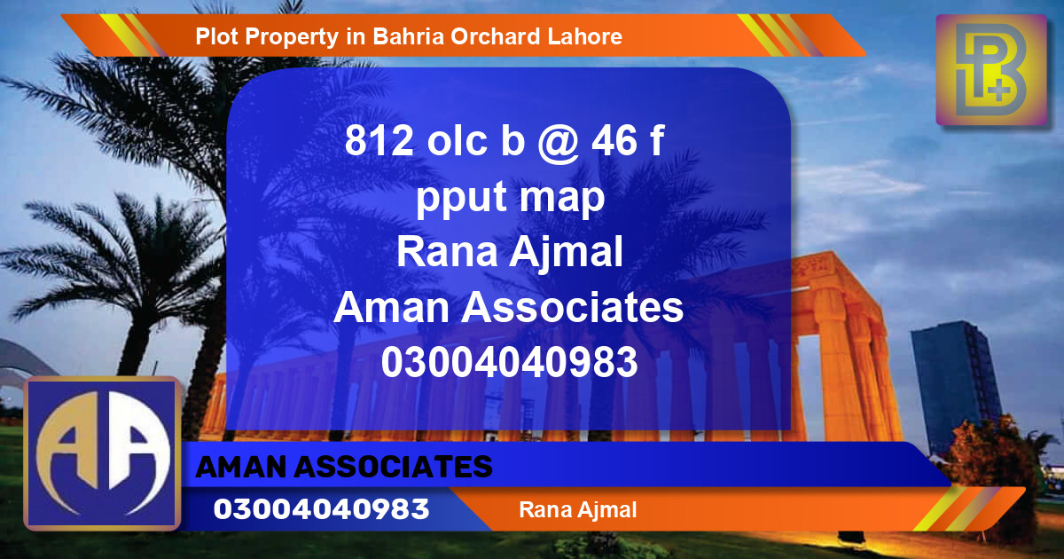 Residential Plot for Sale in Bahria Orchard, Lahore - (BP-71978)