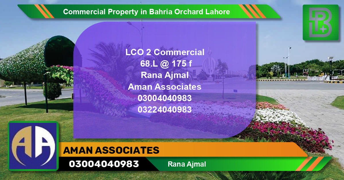 Commercial Property for Sale in Bahria Orchard, Lahore - (BP-71979)