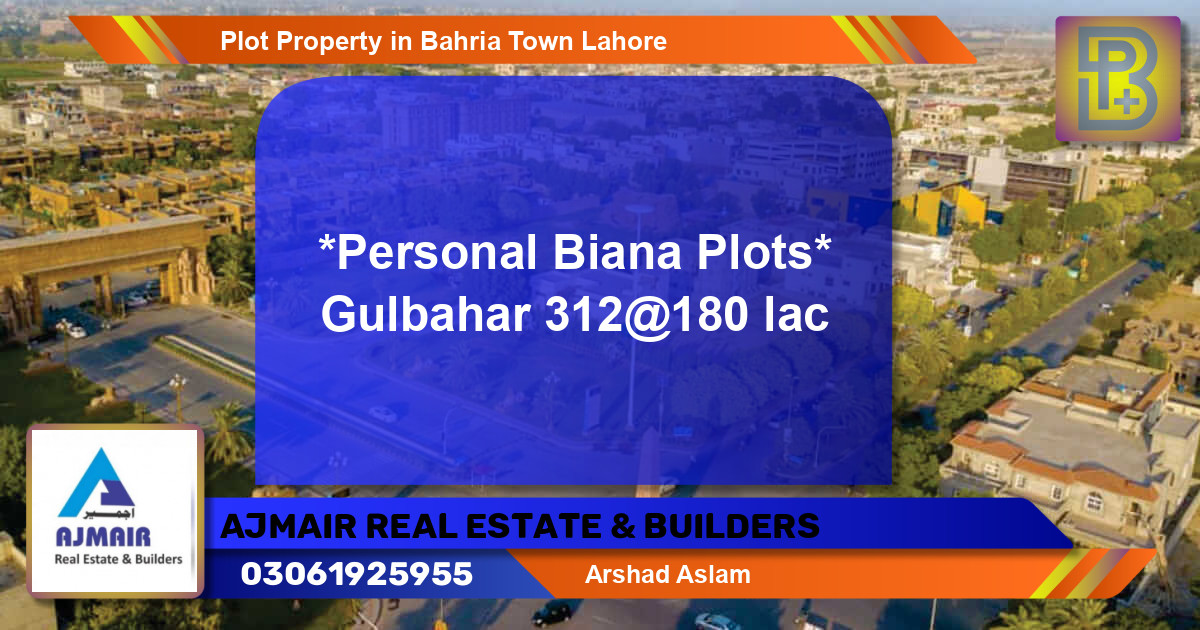 Residential Plot for Sale in Bahria Town, Lahore - (BP-72004)
