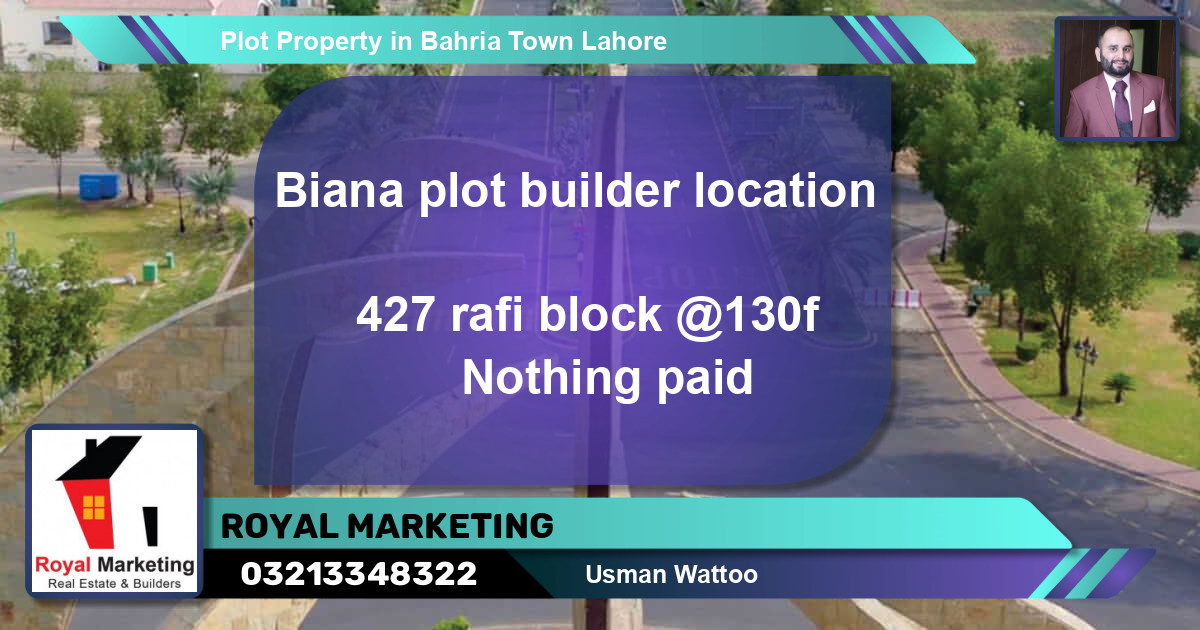 Residential Plot for Sale in Bahria Town, Lahore - (BP-72031)