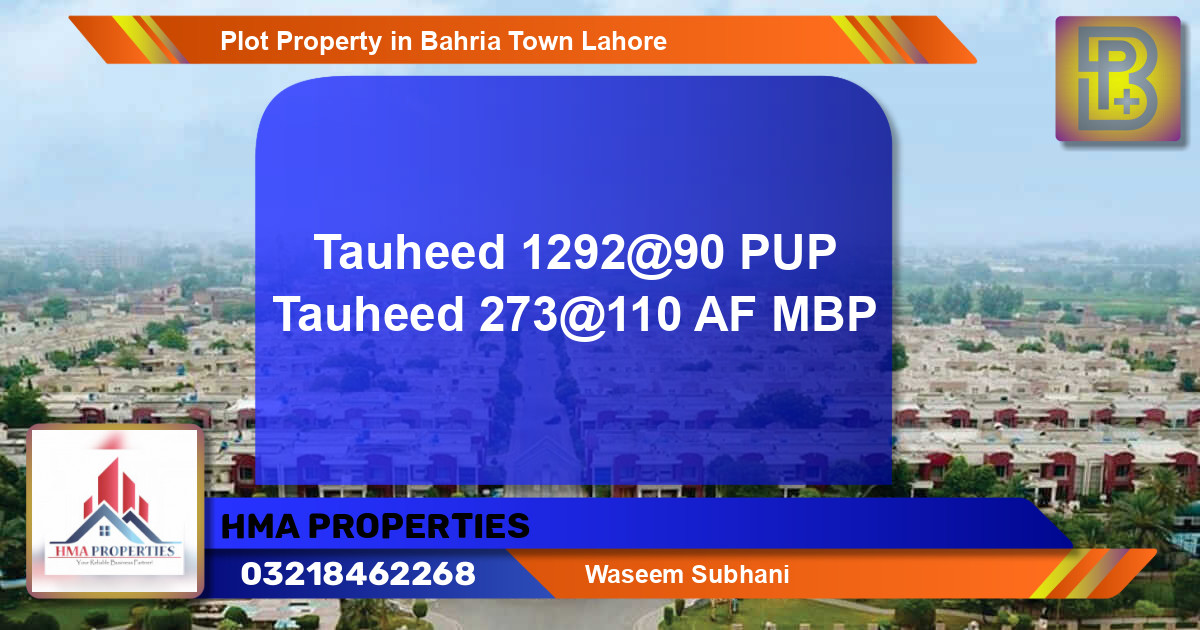Residential Plot for Sale in Bahria Town, Lahore - (BP-72062)