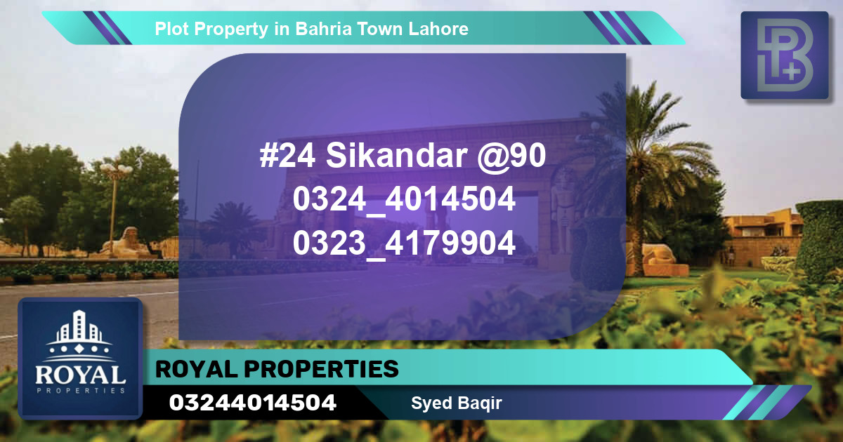Residential Plot for Sale in Bahria Town, Lahore - (BP-72099)
