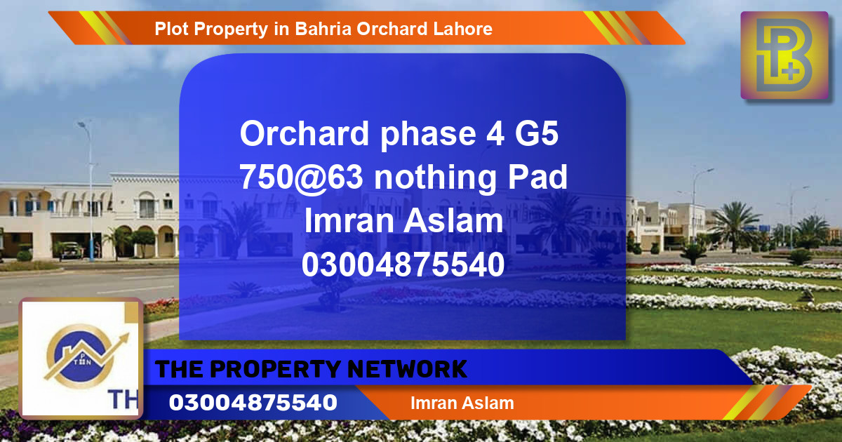 Residential Plot for Sale in Bahria Orchard, Lahore - (BP-72127)