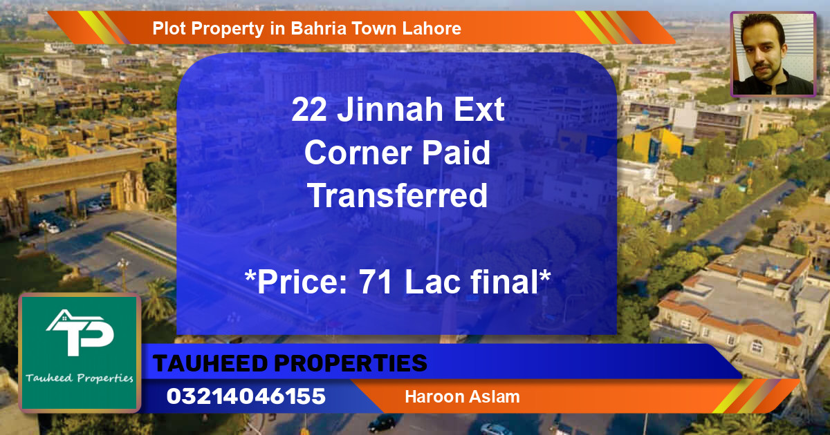 Residential Plot for Sale in Bahria Town, Lahore - (BP-72176)