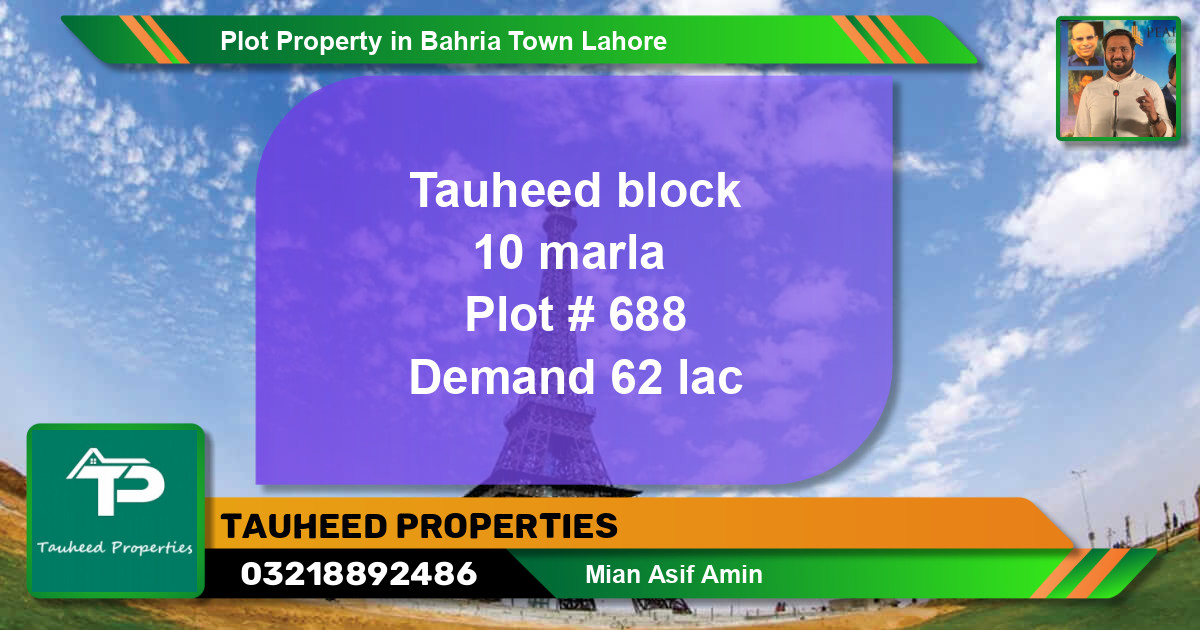 Residential Plot for Sale in Bahria Town, Lahore - (BP-72202)