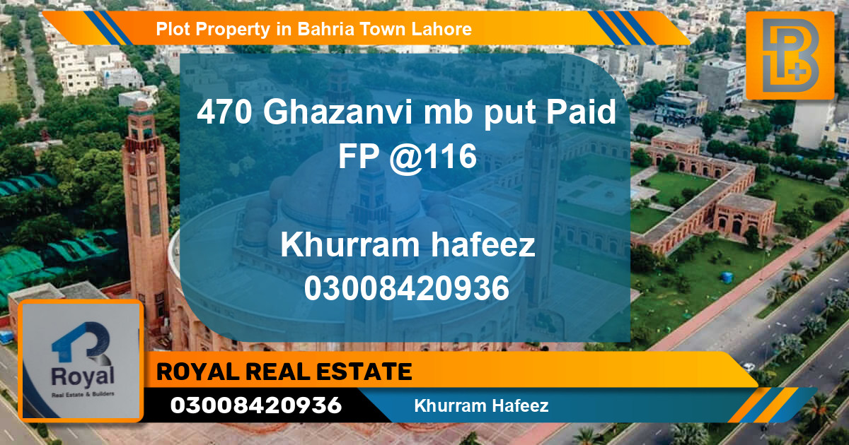 Residential Plot for Sale in Bahria Town, Lahore - (BP-72216)