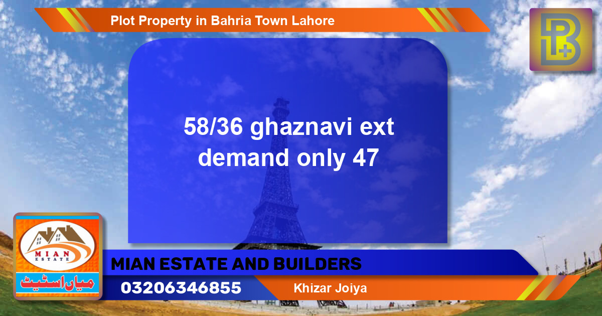 Residential Plot for Sale in Bahria Town, Lahore - (BP-72237)