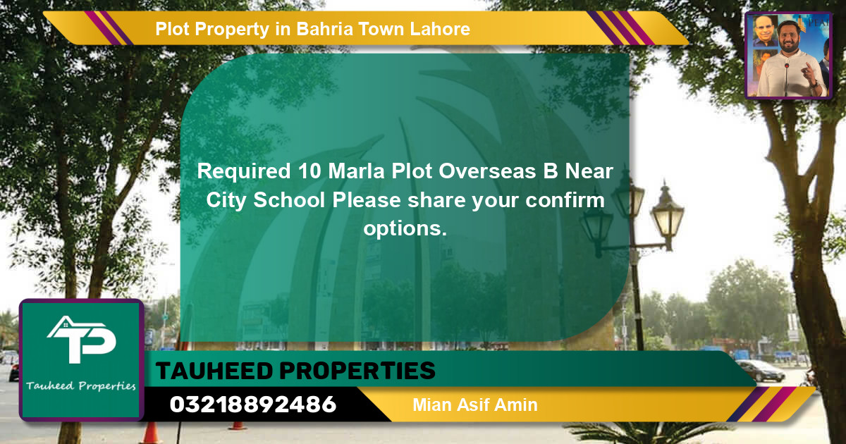 Residential Plot for Sale in Bahria Town, Lahore - (BP-72242)