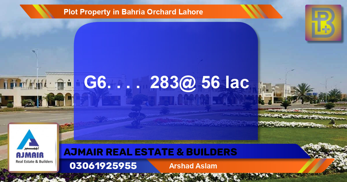 Residential Plot for Sale in Bahria Orchard, Lahore - (BP-72267)