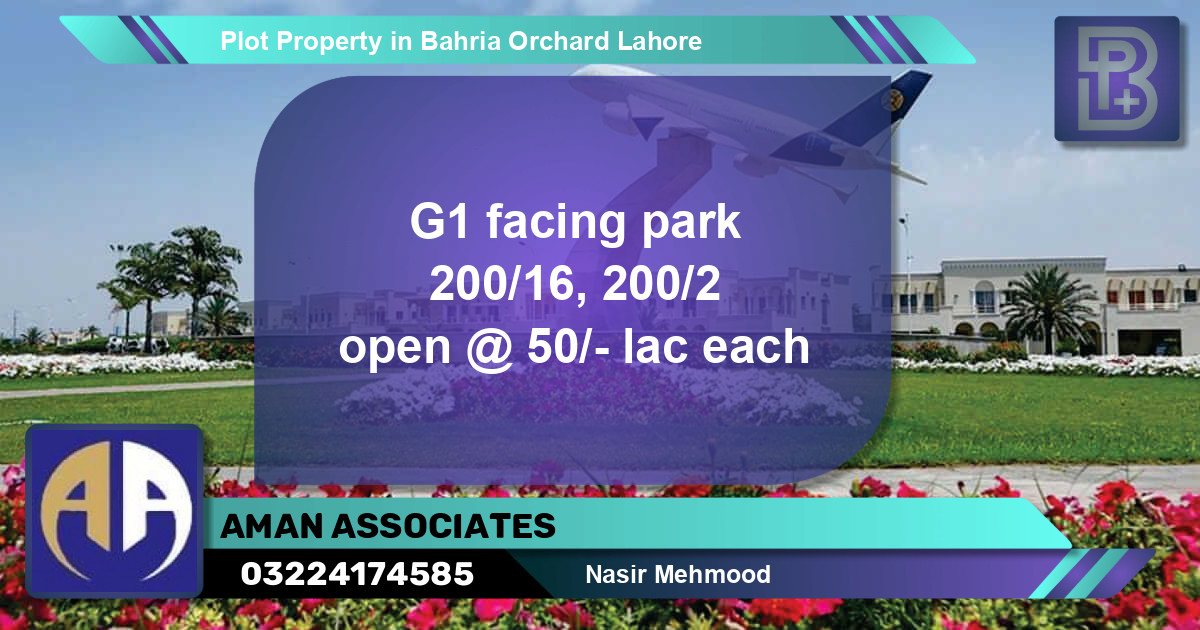 Residential Plot for Sale in Bahria Orchard, Lahore - (BP-72329)