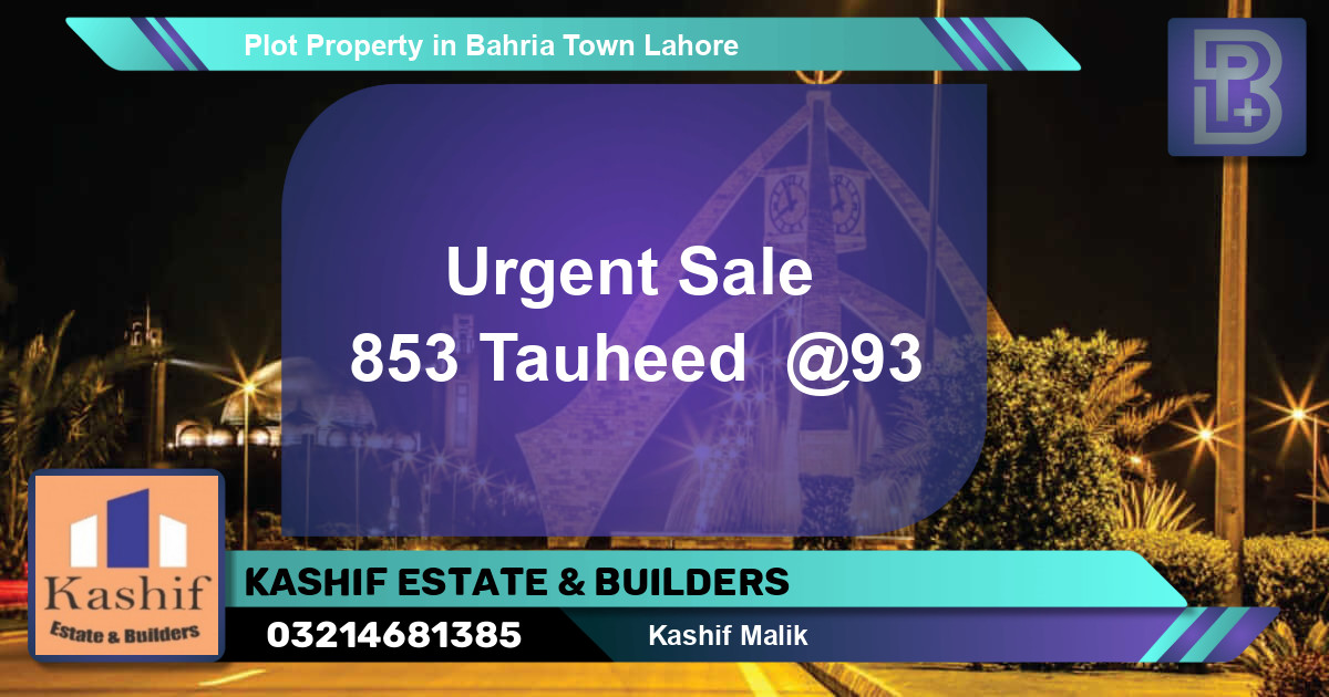 Residential Plot for Sale in Bahria Town, Lahore - (BP-72354)