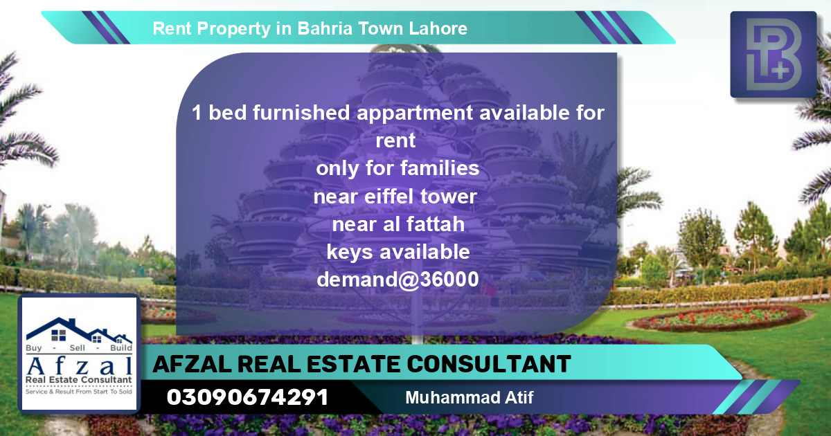 Residential Property for Rent in Bahria Town, Lahore - (BP-72381)