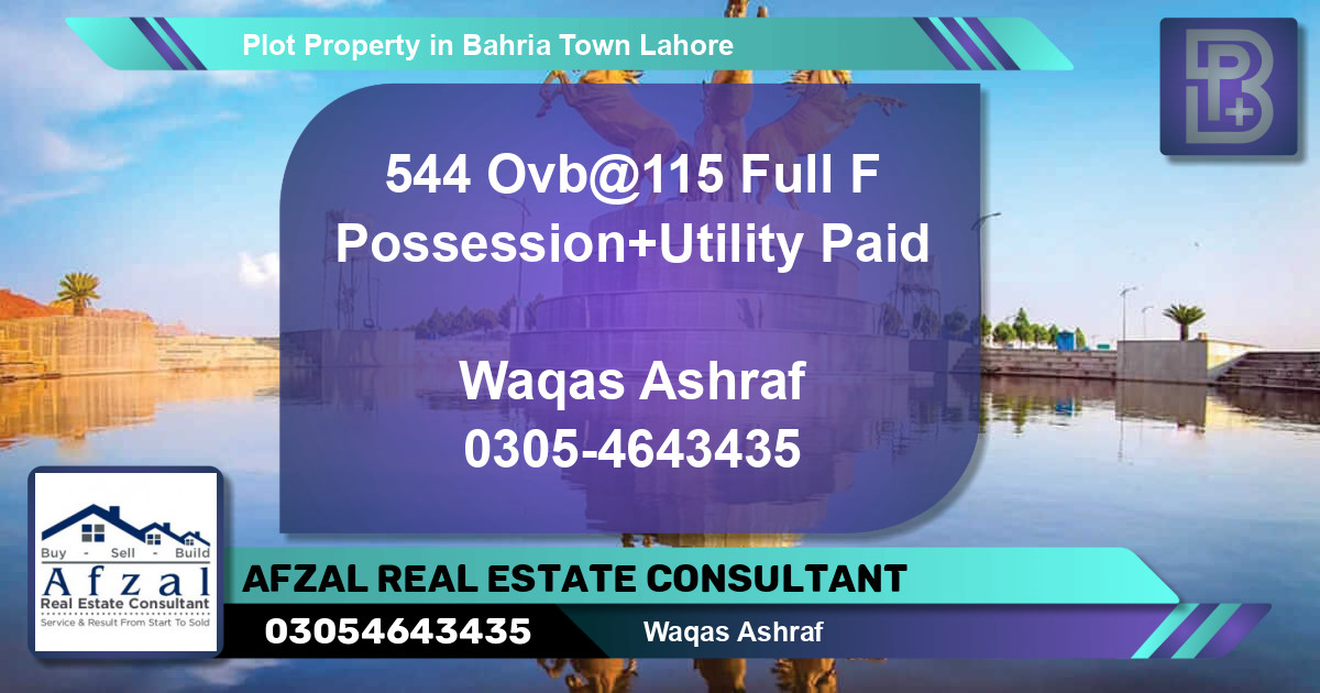 Residential Plot for Sale in Bahria Town, Lahore - (BP-72408)