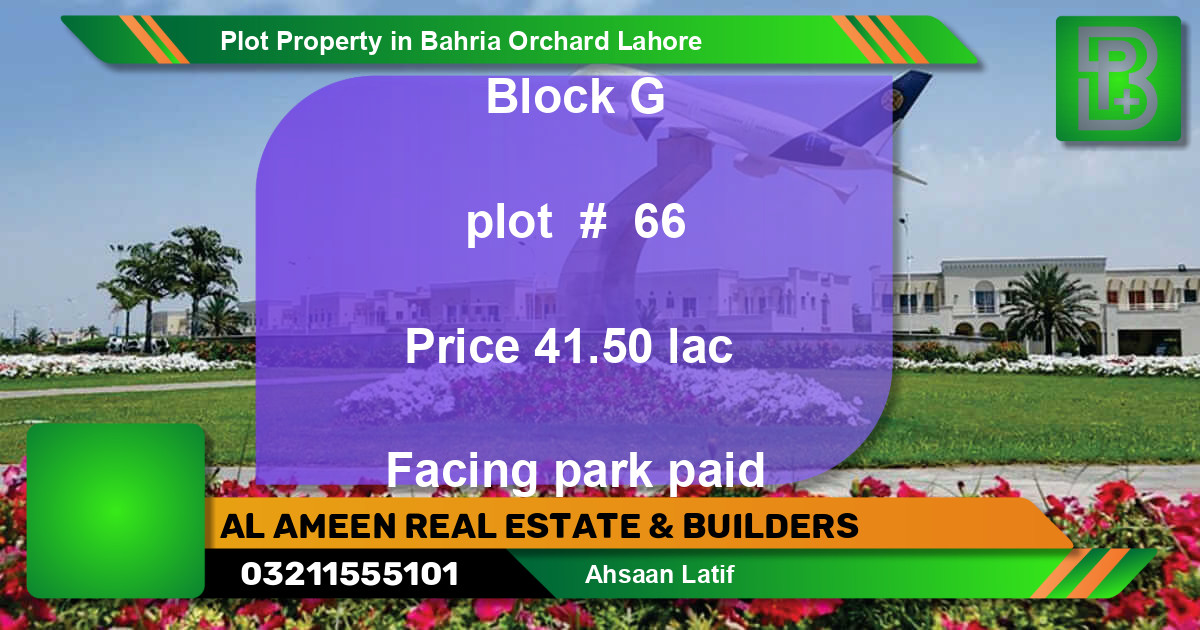 Residential Plot for Sale in Bahria Orchard, Lahore - (BP-72445)
