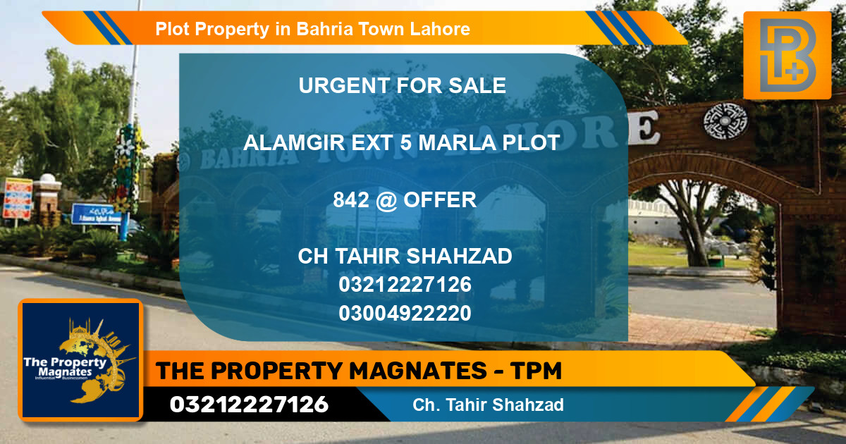 Residential Plot for Sale in Bahria Town, Lahore - (BP-72465)