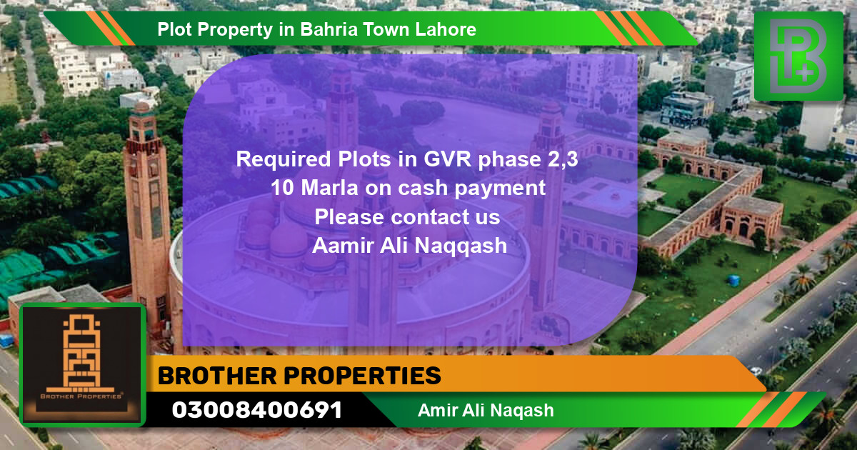 Residential Plot for Sale in Bahria Town, Lahore - (BP-72486)