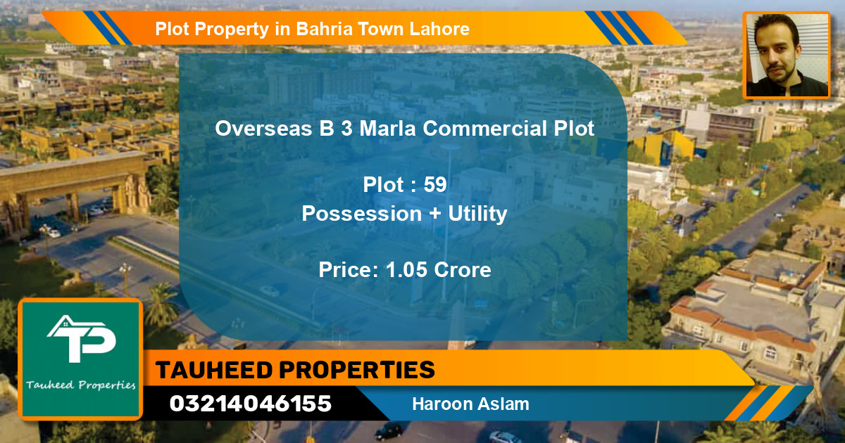 Commercial Plot for Sale in Bahria Town, Lahore - (BP-72516)