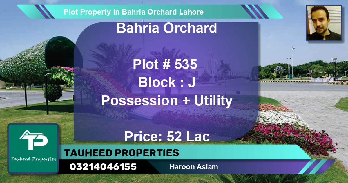 Residential Plot for Sale in Bahria Orchard, Lahore - (BP-72523)