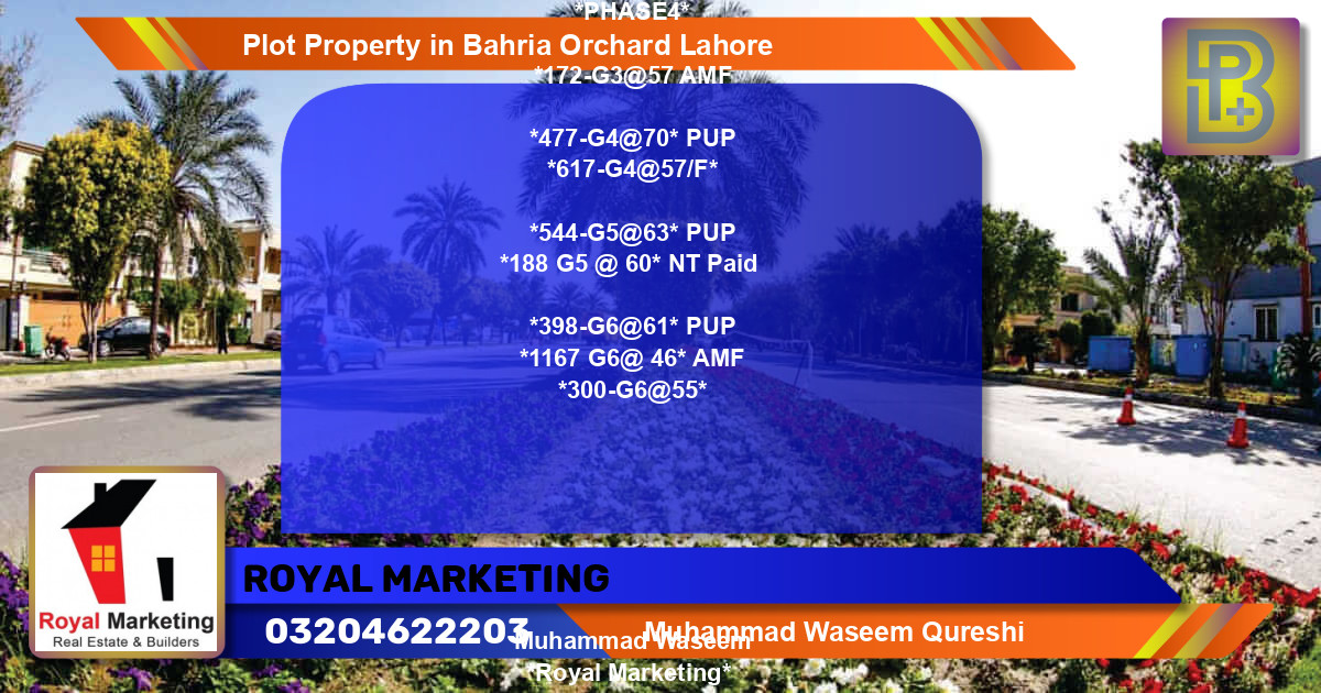 Residential Plot for Sale in Bahria Orchard, Lahore - (BP-72526)