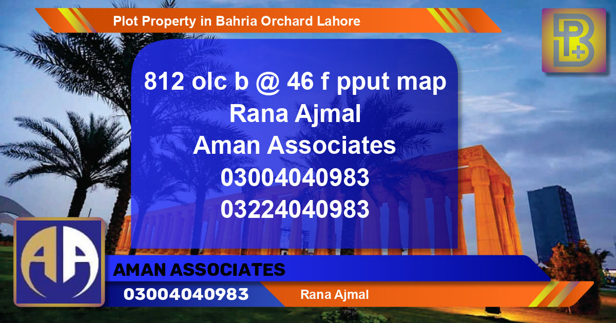 Residential Plot for Sale in Bahria Orchard, Lahore - (BP-72538)