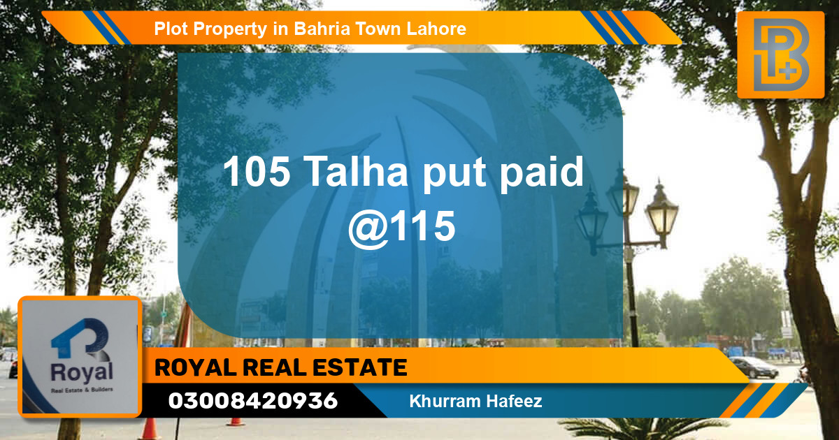 Residential Plot for Sale in Bahria Town, Lahore - (BP-72539)