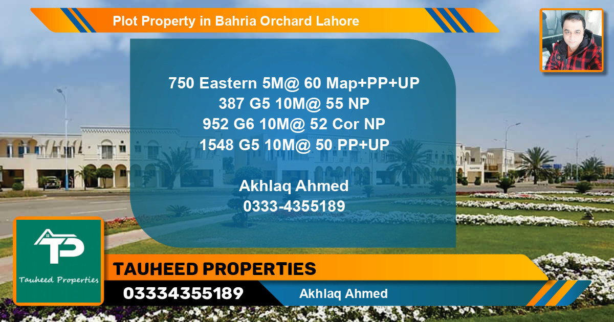 Residential Plot for Sale in Bahria Orchard, Lahore - (BP-72548)