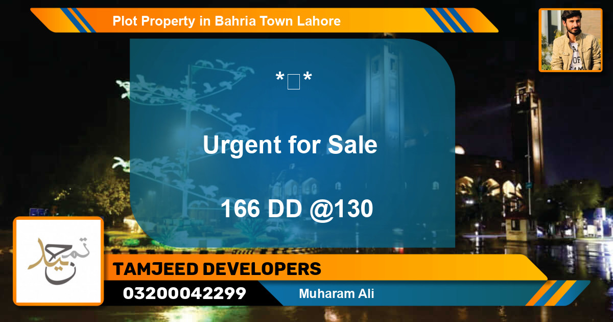 Residential Plot for Sale in Bahria Town, Lahore - (BP-72563)