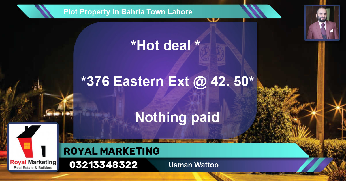 Residential Plot for Sale in Bahria Town, Lahore - (BP-72575)