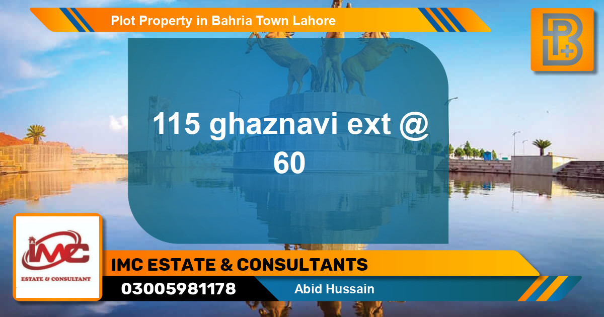 Residential Plot for Sale in Bahria Town, Lahore - (BP-72603)