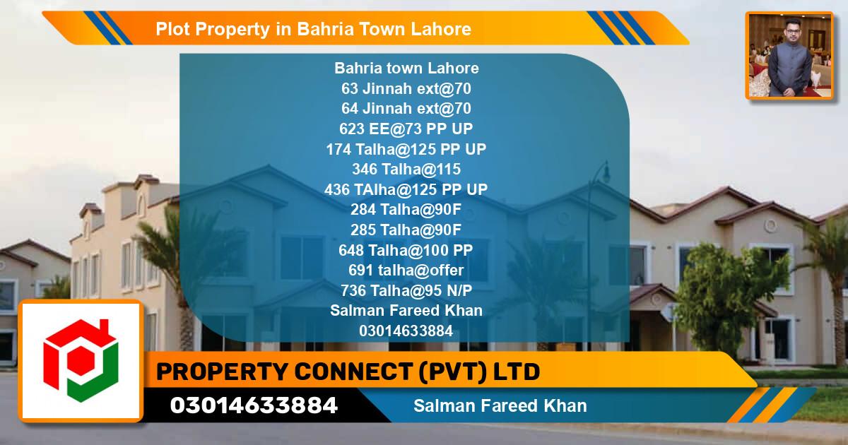 Residential Plot for Sale in Bahria Town, Lahore - (BP-72607)