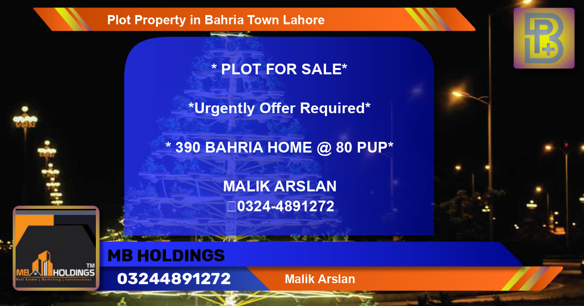 Residential Plot for Sale in Bahria Town, Lahore - (BP-72613)