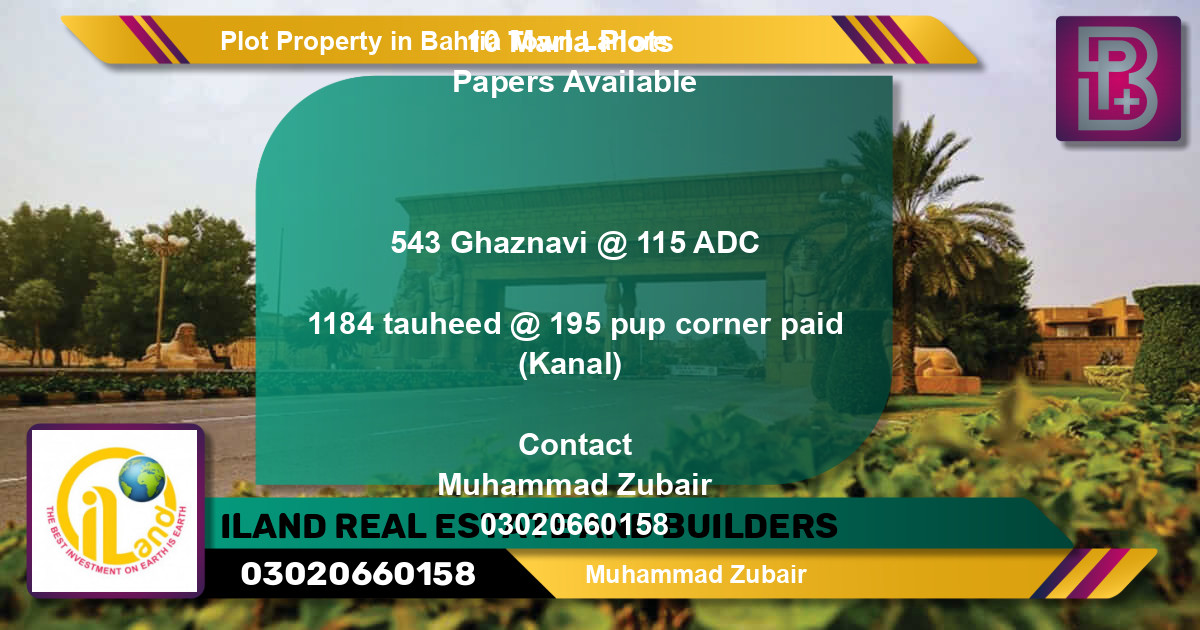 Residential Plot for Sale in Bahria Town, Lahore - (BP-72624)