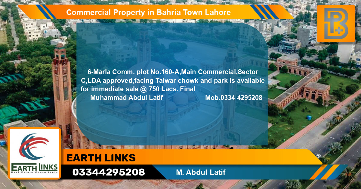 Commercial Property for Sale in Bahria Town, Lahore - (BP-72634)