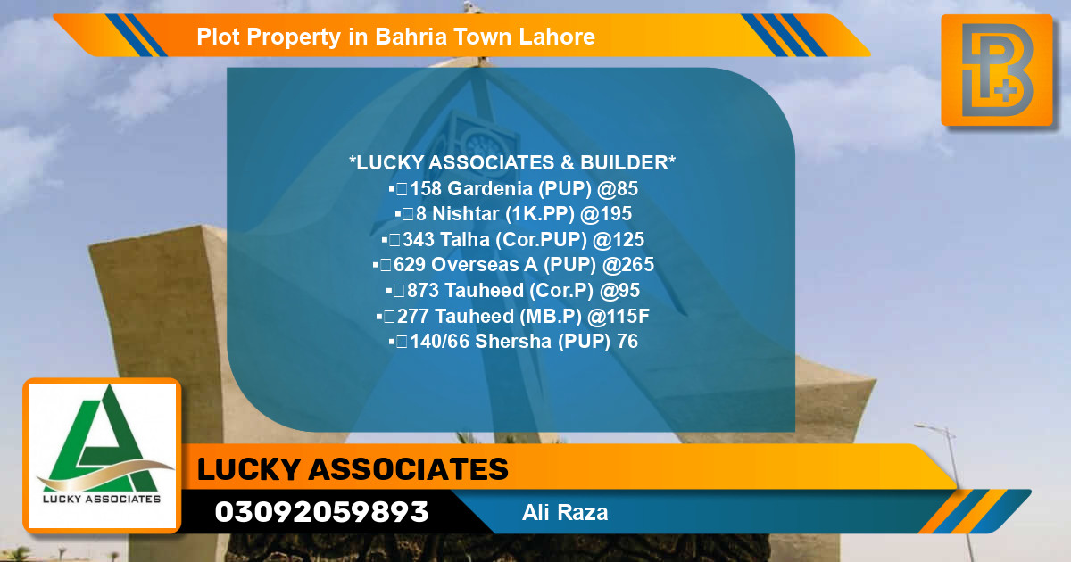 Residential Plot for Sale in Bahria Town, Lahore - (BP-72656)