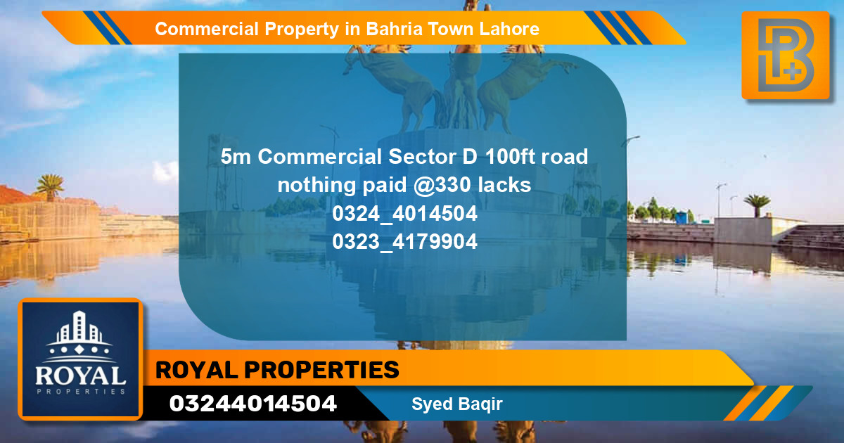 Commercial Property for Sale in Bahria Town, Lahore - (BP-72670)