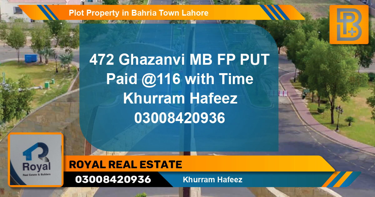 Residential Plot for Sale in Bahria Town, Lahore - (BP-72690)
