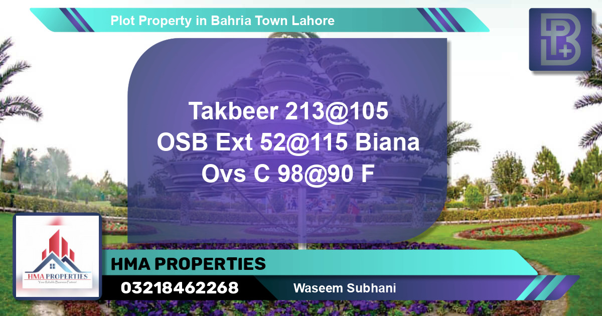 Residential Plot for Sale in Bahria Town, Lahore - (BP-72693)