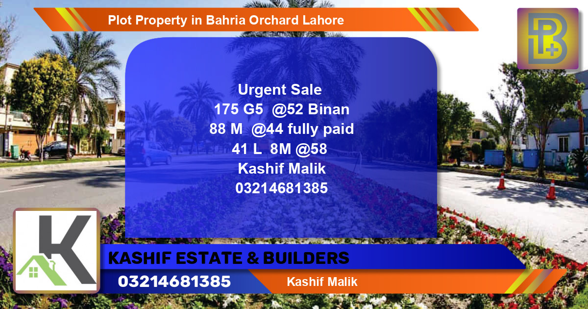Residential Plot for Sale in Bahria Orchard, Lahore - (BP-72718)