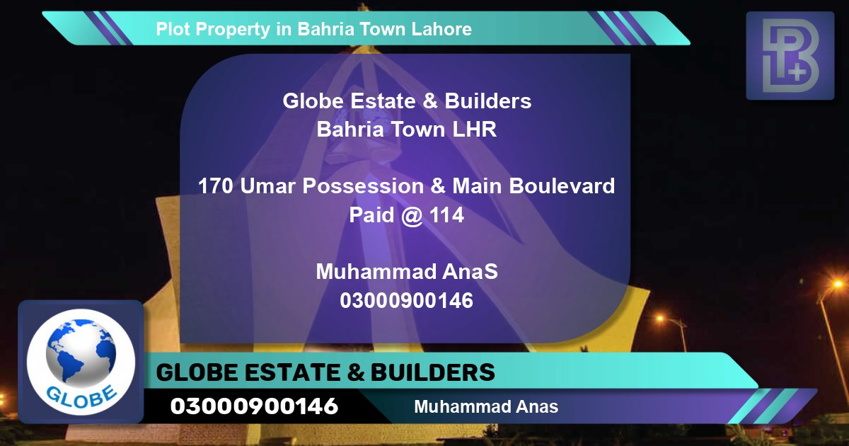 Residential Plot for Sale in Bahria Town, Lahore - (BP-72719)