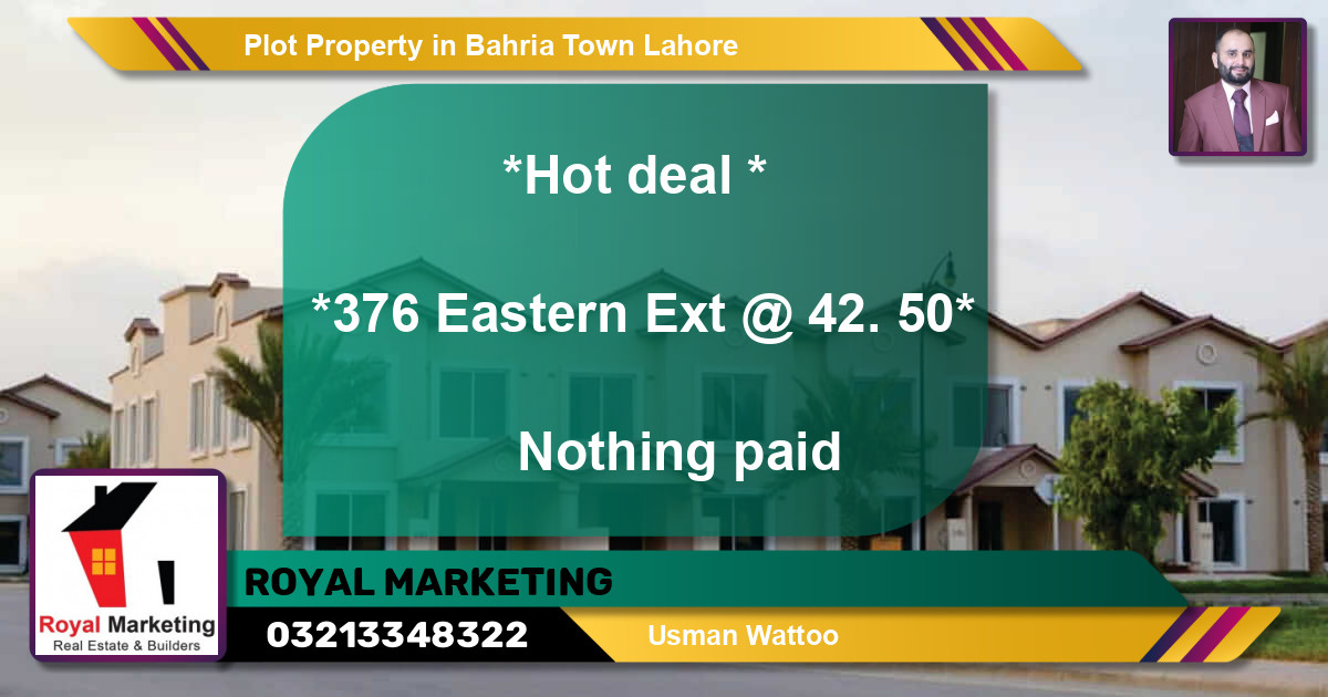 Residential Plot for Sale in Bahria Town, Lahore - (BP-72725)